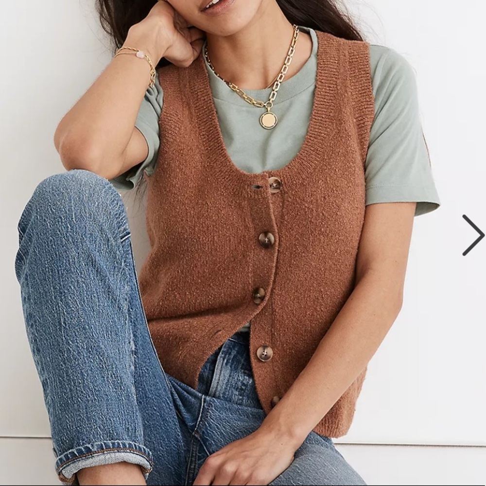 Madewell Kneale Button-Front Sweater Vest (small)